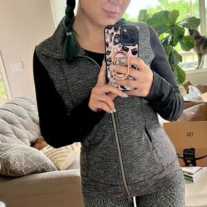 Lululemon Grey and black zip-up sweatshirt